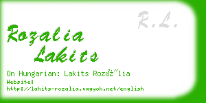 rozalia lakits business card